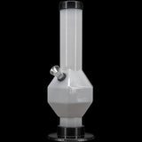 JM Plastics 9-12" Acrylic Diamond Bong in White - Durable Water Pipe with Sturdy Base