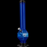 JM Plastics 9-12" Acrylic Diamond Bong in Blue - Durable with a Sturdy Base, Front View