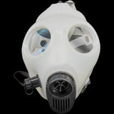 JM Plastics Acrylic Glow In The Dark Skull Diffuser Gas Mask for Dry Herbs, Front View