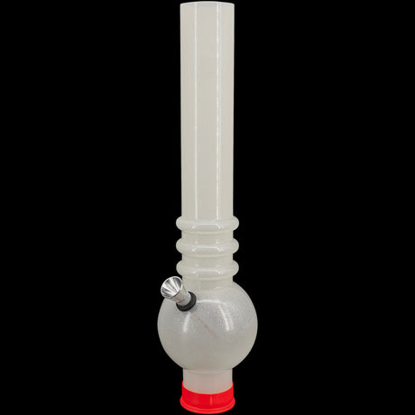 JM Plastics Acrylic Glow In The Dark Bong with Bubble Diffuser and Gas Mask, Front View
