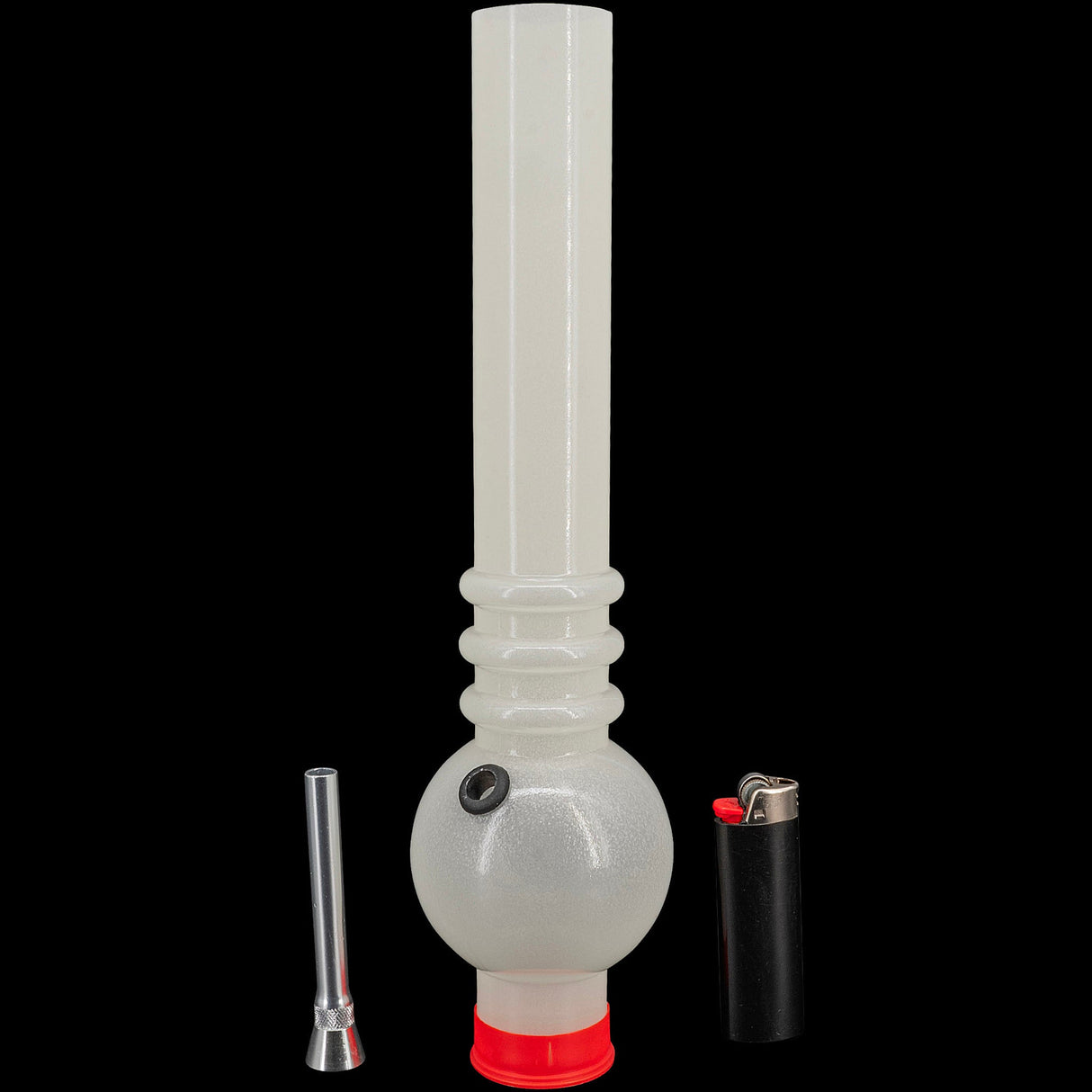 JM Plastics Acrylic Glow In The Dark Bubble Diffuser Gas Mask Bong with Deep Bowl