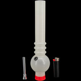 JM Plastics Acrylic Glow In The Dark Bubble Diffuser Gas Mask Bong with Deep Bowl