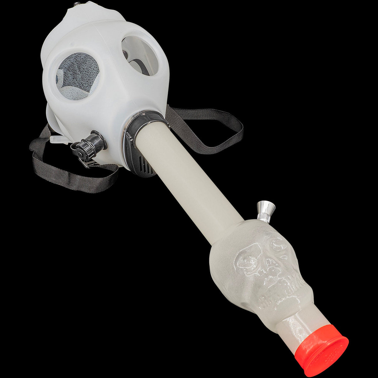 JM Plastics Glow In The Dark Skull Diffuser Gas Mask Bong by JM Enterprises