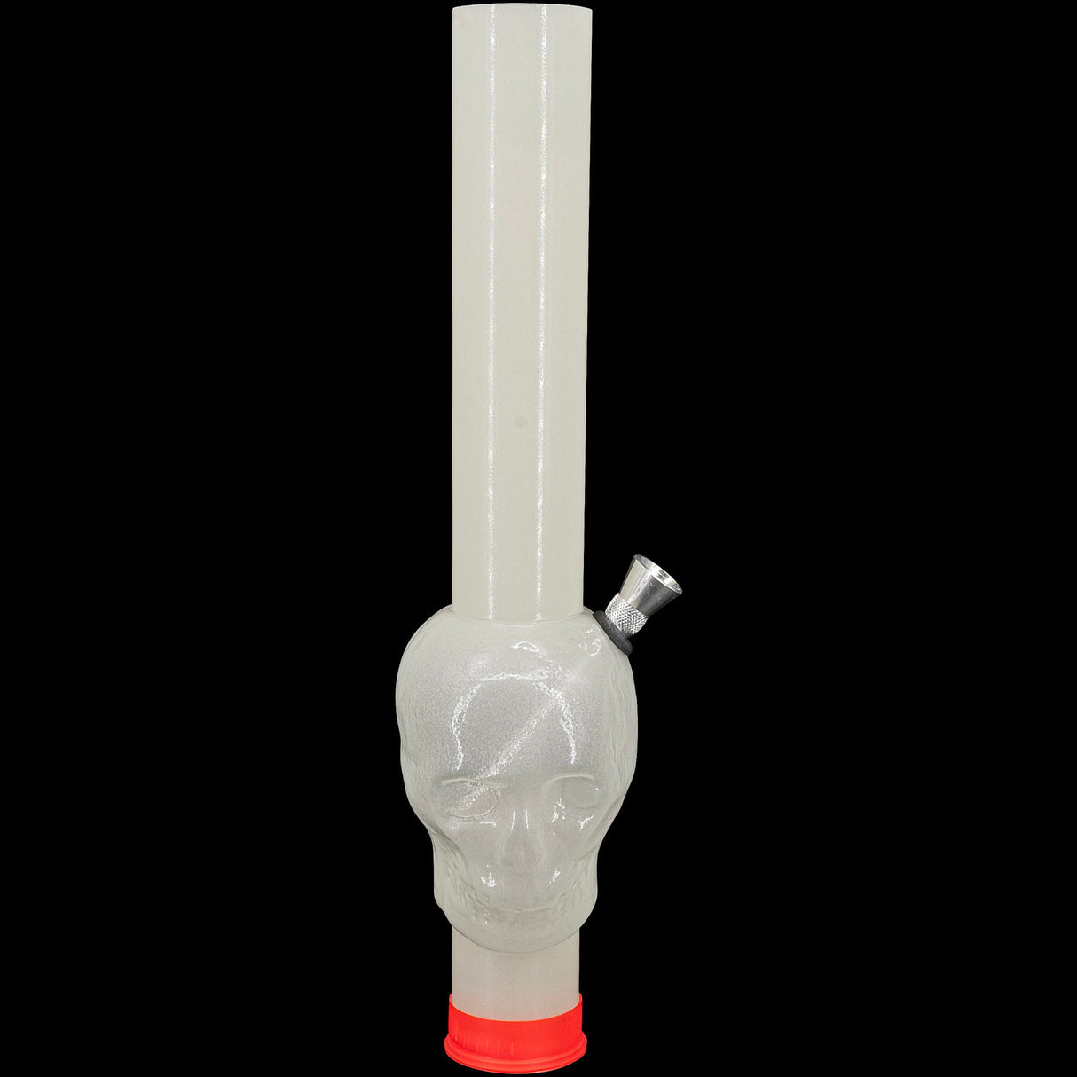 JM Plastics Acrylic Glow in the Dark Skull Diffuser Gas Mask Bong Front View