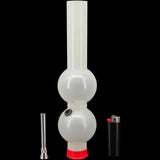 JM Enterprises acrylic diffuser tube on black background beside a dabber tool and lighter for scale