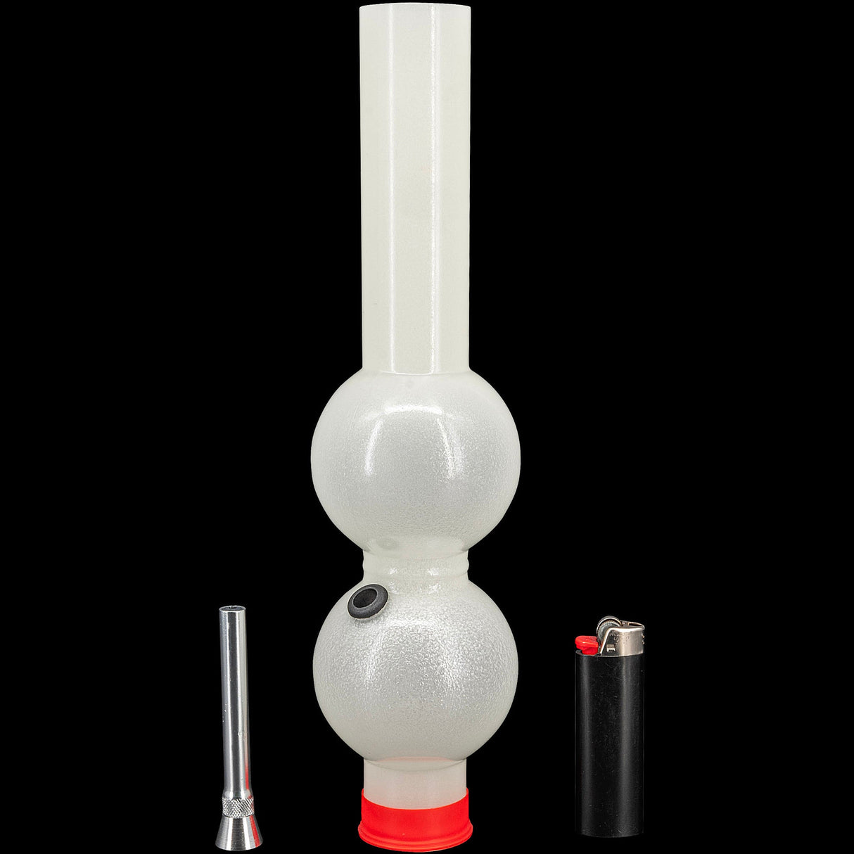 JM Enterprises acrylic diffuser tube with dabber tool and lighter shown for size comparison, black background