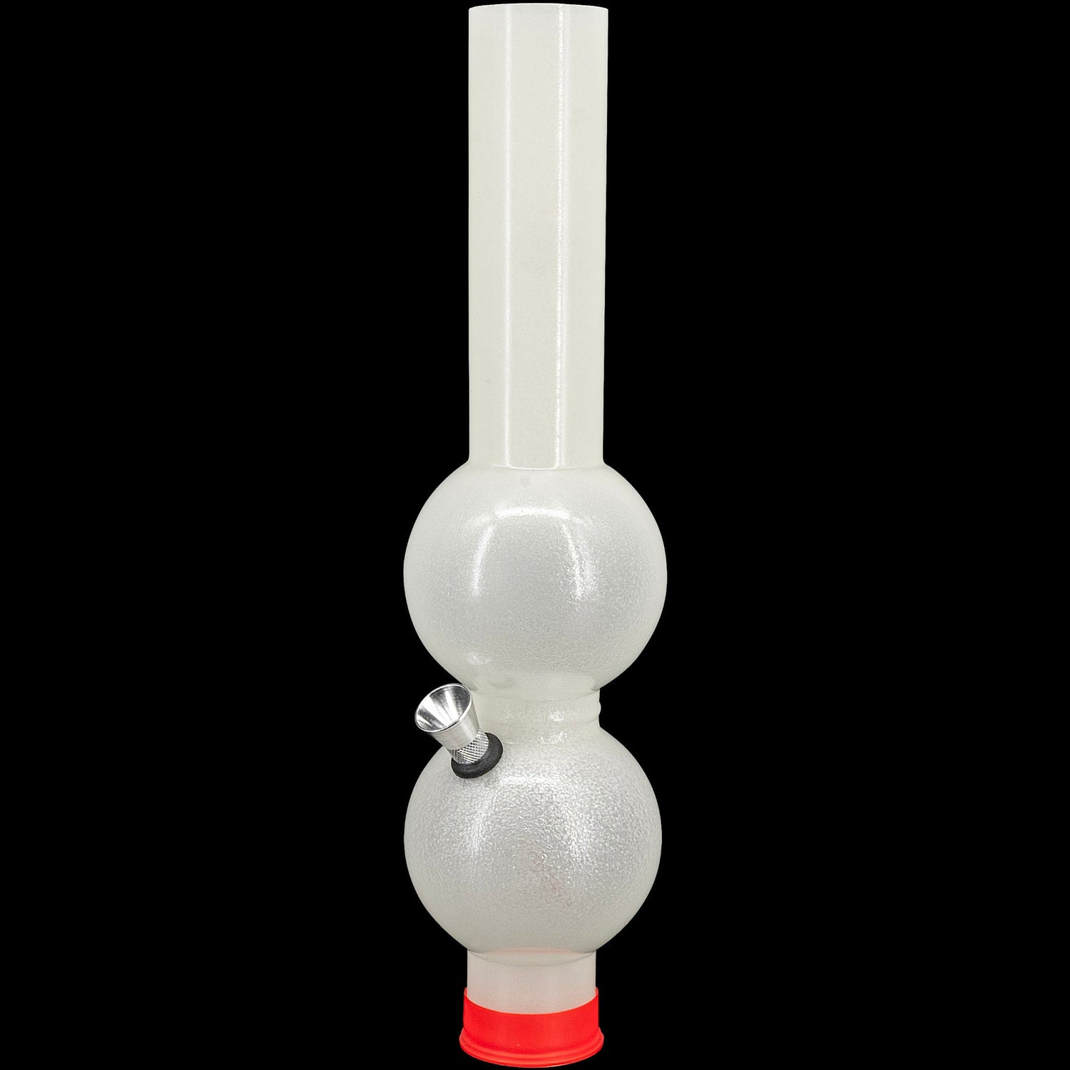JM Enterprises acrylic double bubble diffuser tube, angled view, unlit on black background