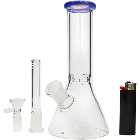 Glassic's Premium Borosilicate Glass Beaker Bong | 8" Tall