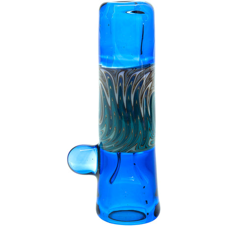 Ice Blue Reversal Glass Chillum by Chris Lezak