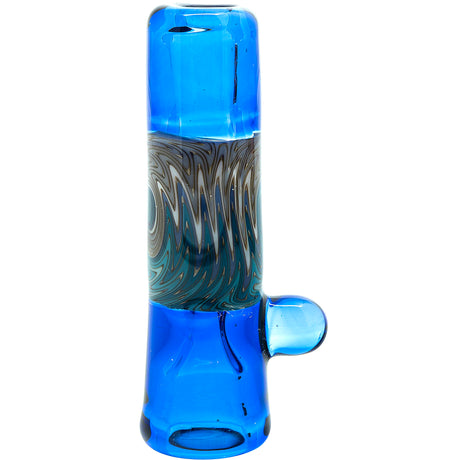 Ice Blue Reversal Glass Chillum by Chris Lezak
