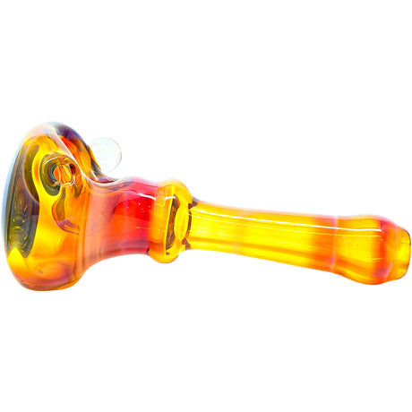 Amber Reversal Glass Spoon Pipe by Chris Lezak