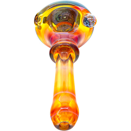 Amber Reversal Glass Spoon Pipe by Chris Lezak