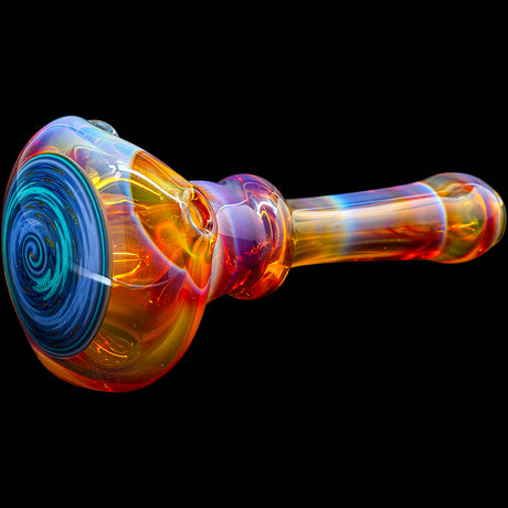 Amber Reversal Glass Spoon Pipe by Chris Lezak