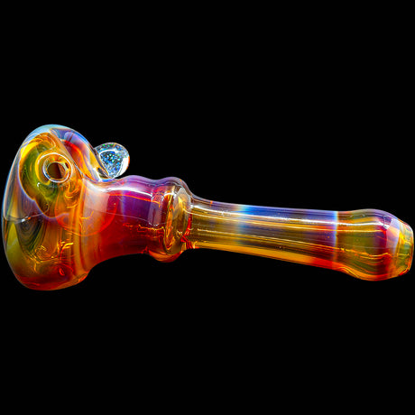 Amber Reversal Glass Spoon Pipe by Chris Lezak