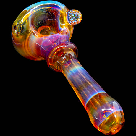 Amber Reversal Glass Spoon Pipe by Chris Lezak