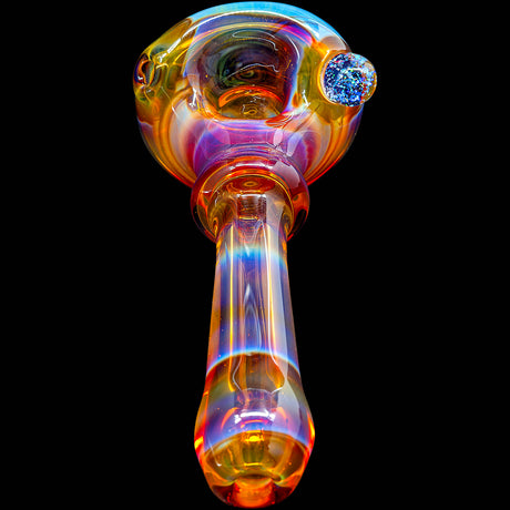 Amber Reversal Glass Spoon Pipe by Chris Lezak