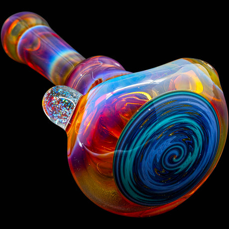 Amber Reversal Glass Spoon Pipe by Chris Lezak