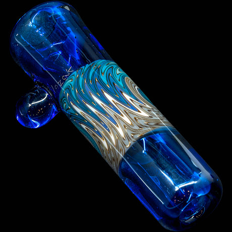 Ice Blue Reversal Glass Chillum by Chris Lezak