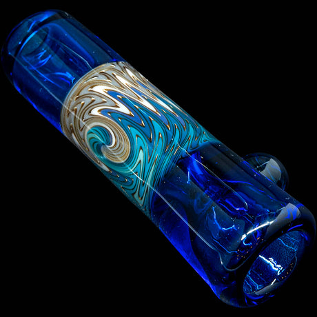 Ice Blue Reversal Glass Chillum by Chris Lezak