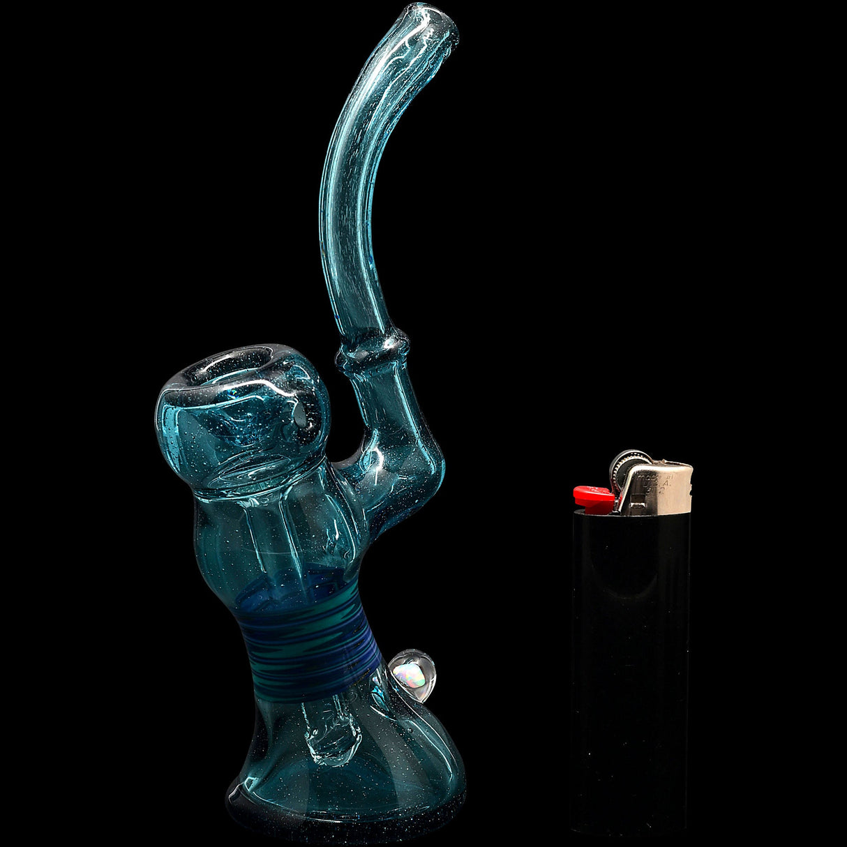 Midnight Sherlock Bubbler Glass Pipe by Chris Lezak