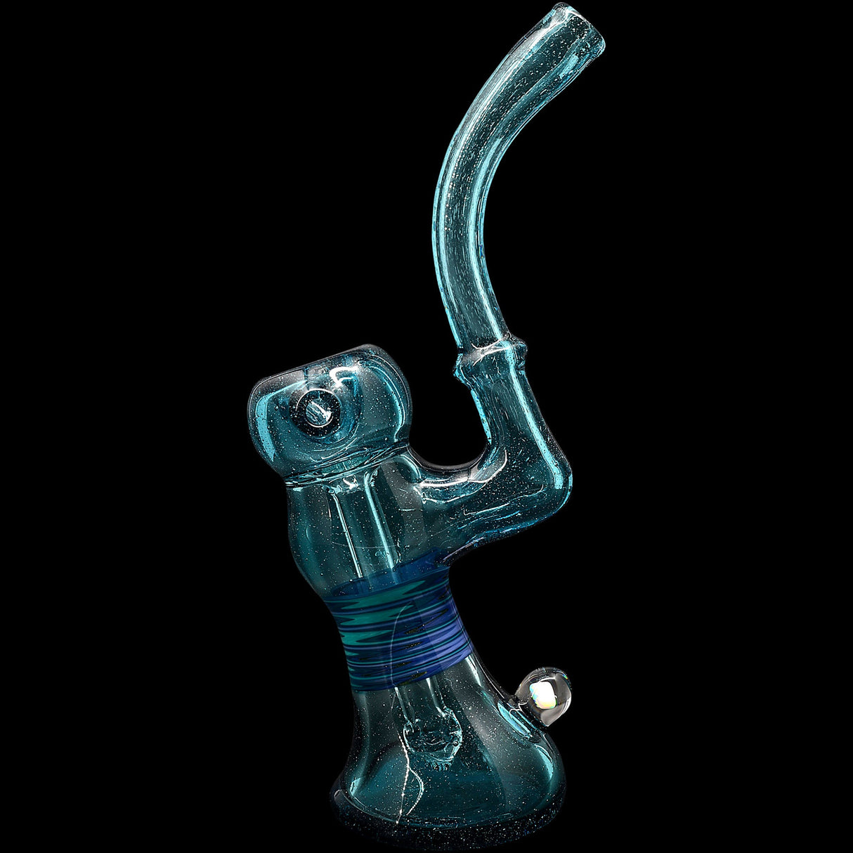 Midnight Sherlock Bubbler Glass Pipe by Chris Lezak