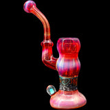 Crimson Fire Sherlock Bubbler Glass Pipe by Chris Lezak