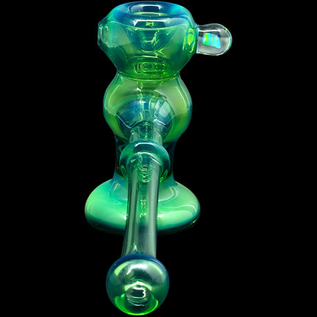 Moss Green Hammer Glass Bubbler by Chris Lezak