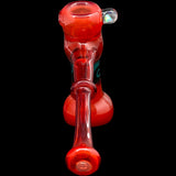Crimson Fire Hammer Glass Bubbler by Chris Lezak