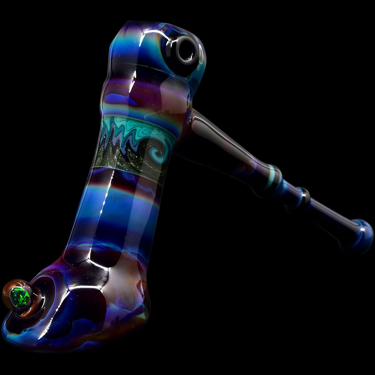 Galactic Hammer Glass Bubbler by Chris Lezak