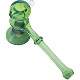 Moss Green Hammer Glass Bubbler by Chris Lezak