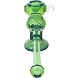 Moss Green Hammer Glass Bubbler by Chris Lezak