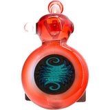 Fire Red Sherlock Glass Bubbler with Reversal by Chris Lezak