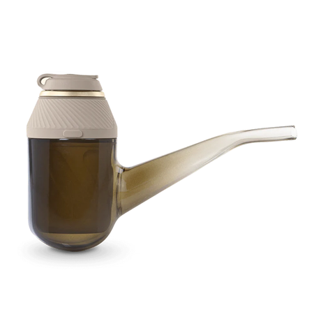 Puffco Proxy Vaporizer in Desert color, portable ceramic and glass Sherlock design, side view