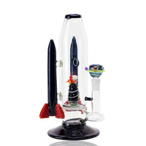 Empire Glassworks Galactic Flagship Water Pipe with intricate space-themed design and quartz bucket