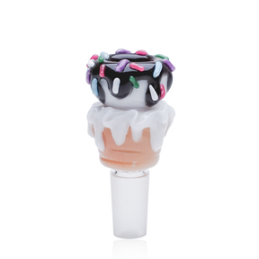 Empire Glassworks Ice Cream Cone Bowl Piece, 14mm, Front View on White Background