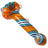 Crush Spiral Body Wig-Wag Head Hand Pipe in Heavy Orange with Bulb Mouthpiece