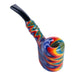 Crush Headdy Sherlock Hand Pipe in Rainbow Colors, Borosilicate Glass, Side View