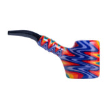 Crush Headdy Sherlocks hand pipe in vibrant colors, side view, made with durable borosilicate glass