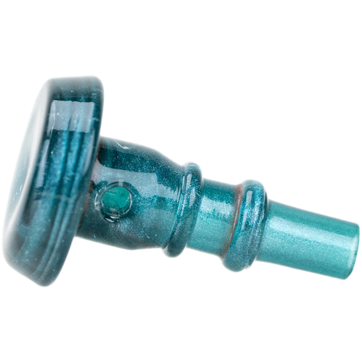 Empire Glasswork's PuffCo Peak Pro 3D XL Chamber Glass Joystick Cap - Blue Lagoon
