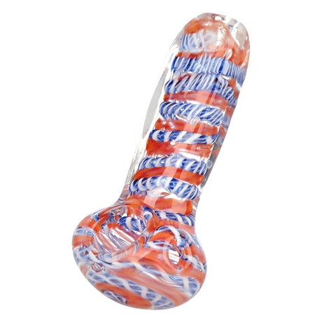 End Of My Rope Square Stem Glass Spoon Pipe | 3.5" | Colors Vary