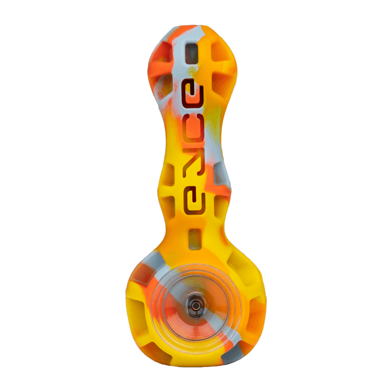 Eyce Silicone Spoon Pipe with Glass Bowl & Stash Jar - Unbreakable & Ergonomic