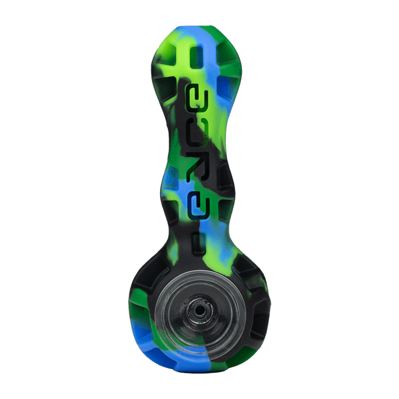 Eyce Silicone Spoon Pipe with Glass Bowl & Stash Jar - Unbreakable & Ergonomic