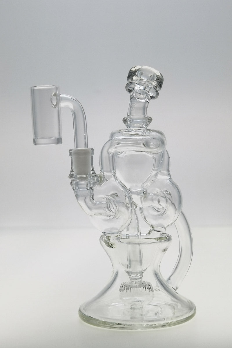 TAG - 8" Twin Arm Super Slit Donut Wormhole Recycler with Bellow Base (10MM Female)