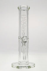 TAG - 12" Straight Tube 50x9MM - 18/14MM Downstem (3.75") Wavy Sandblasted Logo - Clear .02
