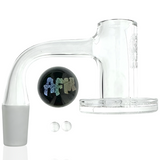 AFM Fireworks Quartz Dab Banger Set with Clear Glass and Colorful Detail