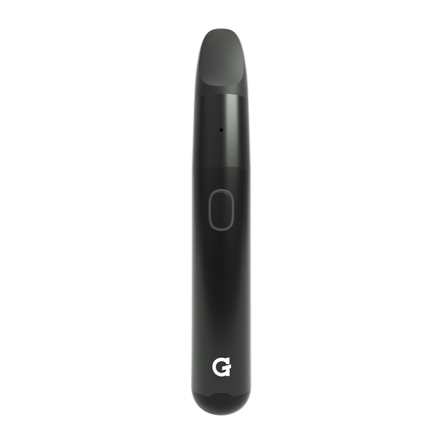 G Pen Micro+ Vaporizer in Black - Front View with Ceramic Insert for Concentrates