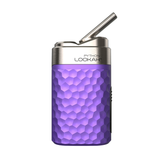 Lookah Python Vaporizer in purple with stainless steel mouthpiece, front view on white background