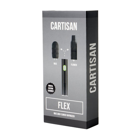 Cartisan Flex wax and flower vaporizer kit in black with dual atomizers