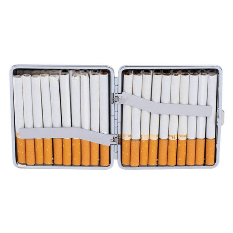 Fujima Satin Metal Finish Double-Sided Cig Case | King Size | 12 Pack