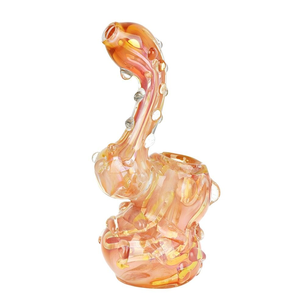 Full Blown Marble Golden Bubbler | 5.75"